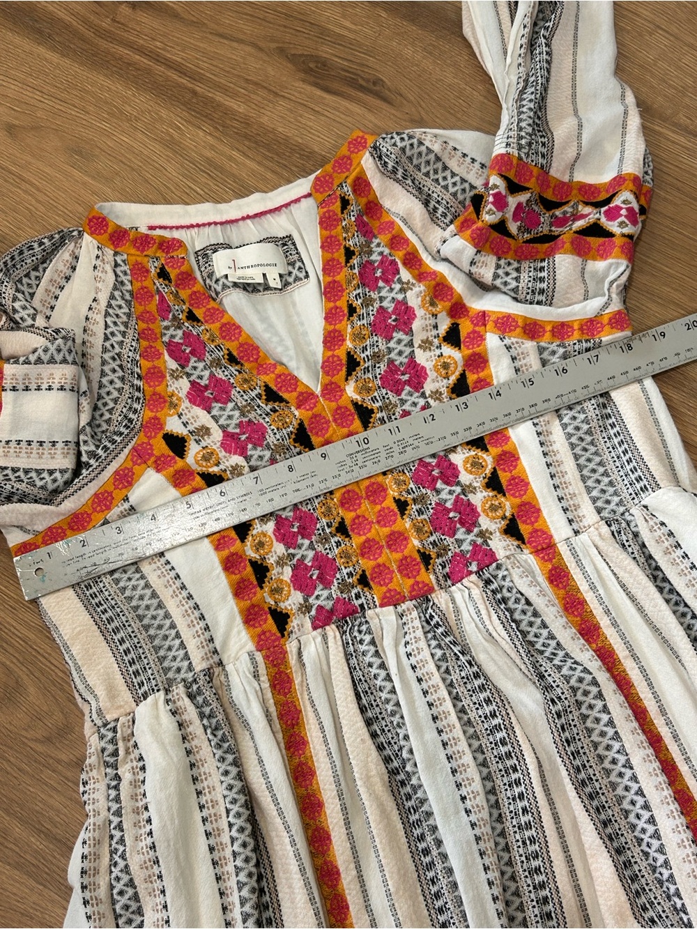 Anthropologie | Lottie Embroidered Dress Size Medium HTF - Picture 7 of 15